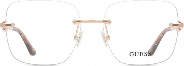 Guess GU50319 Korrektionsbrille, randlos, square, Metall, Gold/White, Damen - Bild 1