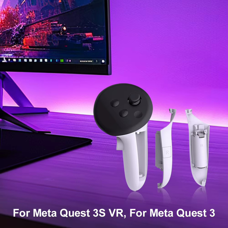 Alloet Wiederaufladbare Controller-Griffe Abdeckung für Meta Quest 3S und Quest 3, Akkupack Zubehör, Weiß - Bild 4