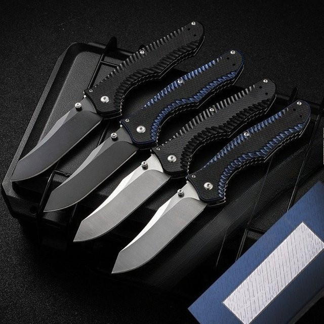 BM810 Tragbares Outdoor-Camping-Klappmesser mit 8CR13-Klinge und G10-Griff in Schwarz oder Blau - Bild 1