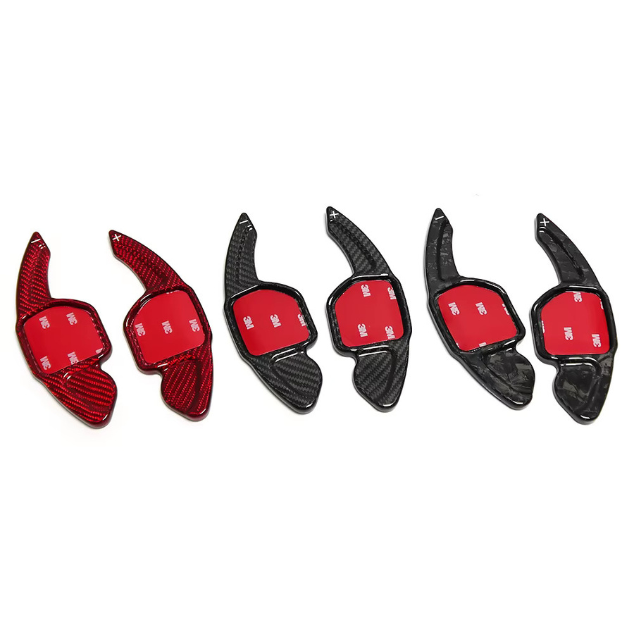 JOGON Carbon Fiber Paddle Shifter Lenkradverlängerung in Rot für Seat Alhambra, Ateca und Leon FR / Leon / Leon 4 5F - Bild 2