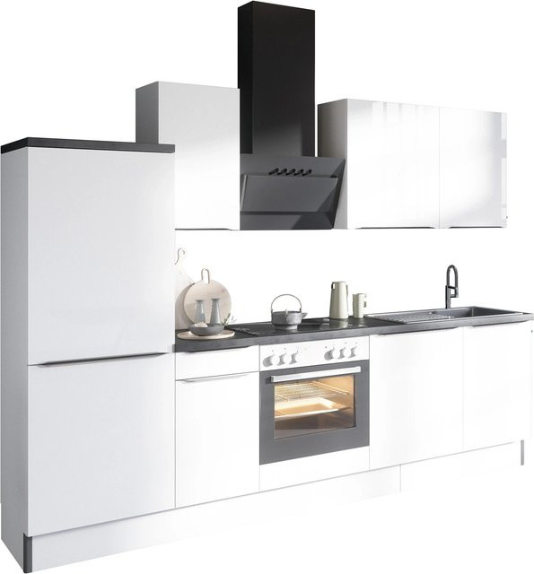 Küchenzeile Optifit Optikoncept Arvid in Weiß ohne Elektrogeräte Breite: 270 cm - Bild 1