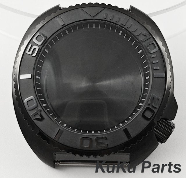 HUANXIAO Uhrengehäuse Turtle, Schwarz, Abalone, 44 mm - Bild 1