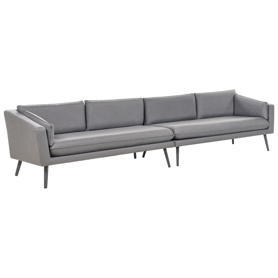 Beliani Gartensofa modern in Grau mit UV-beständigen Polstern, Höhe: 76 cm, Breite: 320 cm, Tiefe: 70 cm - Bild 2