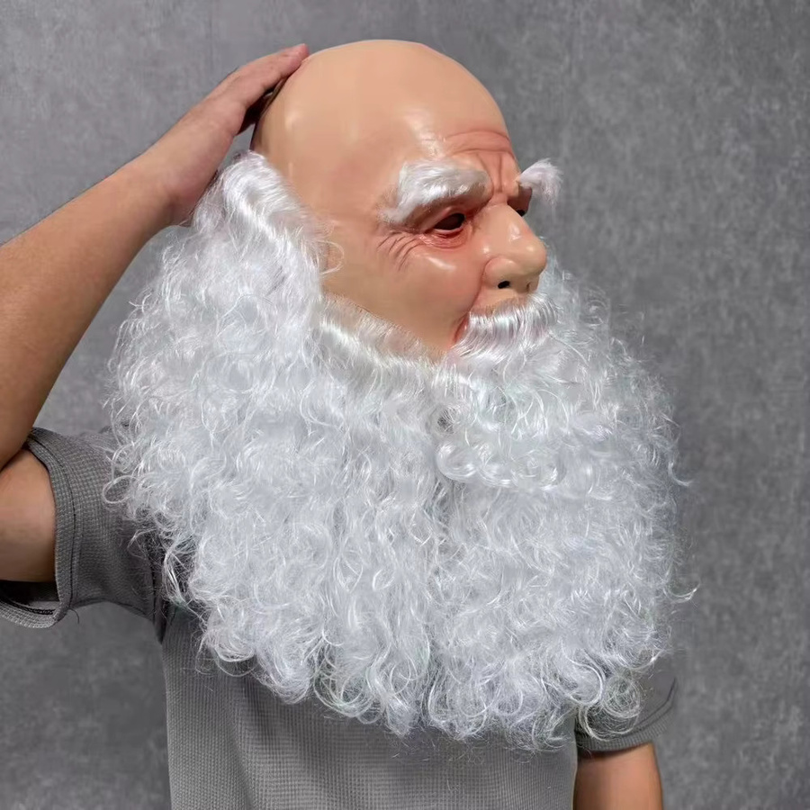 Weihnachtsmann-Maske, grünes Monster, Maske, Zubehör, Plüsch / Textil - Bild 1