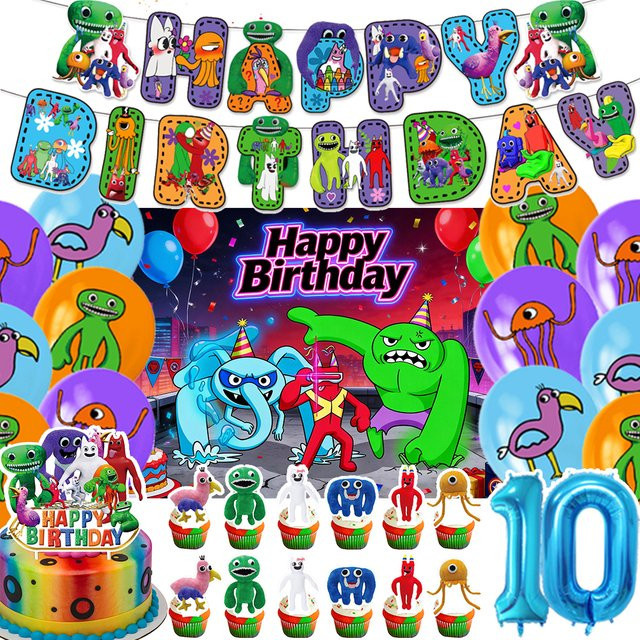 Potdemiel BanBan Geburtstagsparty Dekorations-Set mit Banner, Ballon-Set und Tortendekoration in Mehrfarbig für Kinder - Bild 1