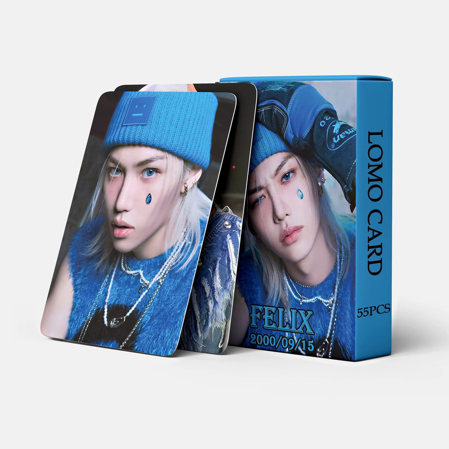 55Li Longfu Solo Album KPOP Star LOMO Karten Set in Blau und Mehrfarbig - Bild 2
