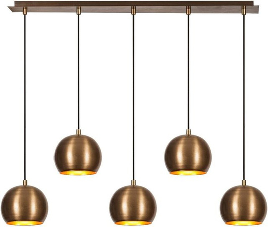 Opviq Pendelleuchte Sivani in Bronze mit 5 E27 Fassungen, B/H/T: 15 x 108 x 15 cm