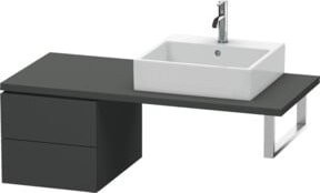 Duravit L-Cube Unterschrank in Graphitgrau matt mit 2 Schubladen, B/T/H: 42 x 54,7 x 40 cm - Bild 1