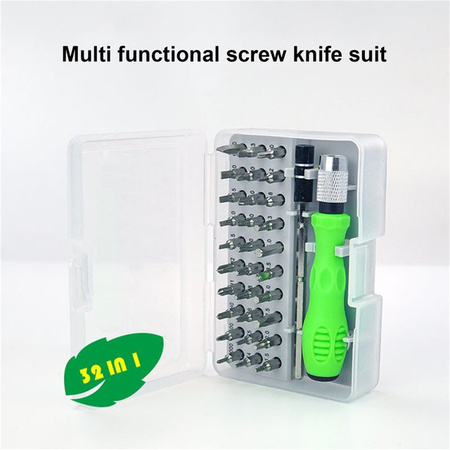 WEEKS Magnetisches 32-teiliges Schraubendreher Bit Set mit Torx und Phillips für Reparaturen an Telefon, Kamera, Uhr und PC in einer Werkzeugbox