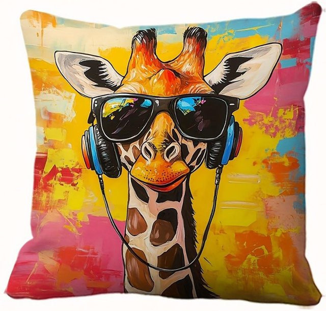 JMG Clothing Sofakissenbezug mit Tierdruck in Multicolour, B/T/H: 45 x 45 x 1 cm - Bild 1
