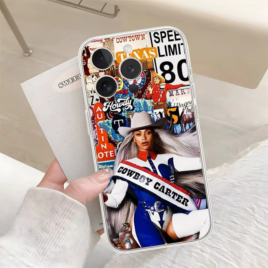 Luxuriöse transparente Handyhülle Coll-B-beyonce-Hot-SingerS für Apple iPhone 11 bis 17 Pro Max Mini mit Stoßfänger-Schutz - Bild 3