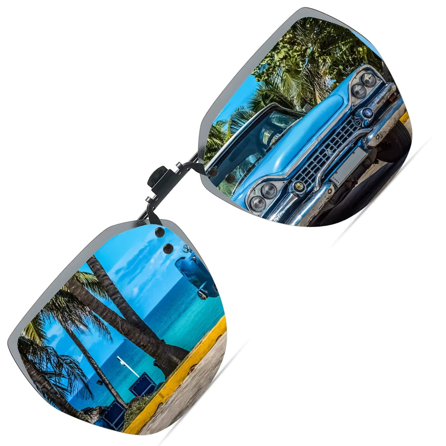 Veithdia Clip-On Sonnenbrille, randlos, polarisiert, Metall - Bild 3