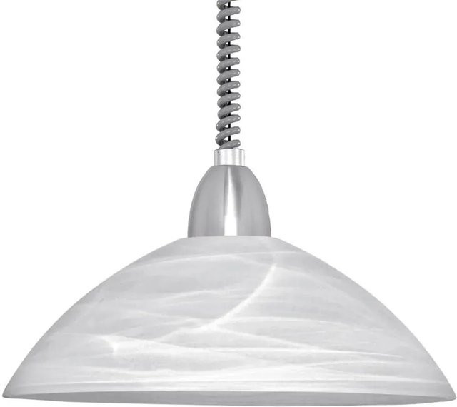Eglo Pendelleuchte Lord 2 in Nickel matt mit Alabasterglas in Grau und Weiß für E27 Fassung - Bild 1