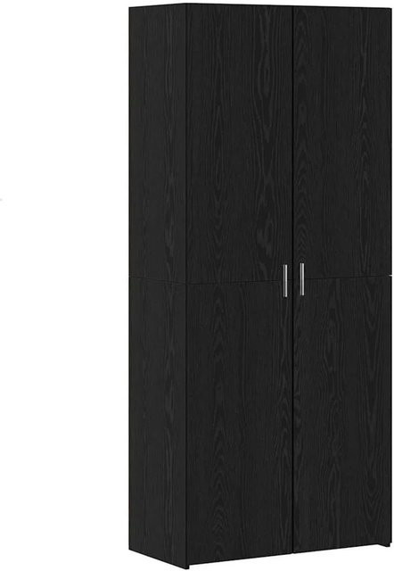 vidaXL Highboard in Schwarz und Eichen-Optik aus Holzwerkstoff, B/T/H: 40 x 42,5 x 185 cm - Bild 1