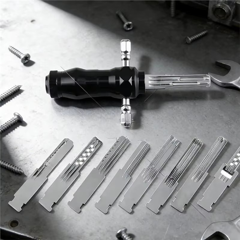ABB Tubular Lockpick-Set 9-in-1 Öffnungswerkzeug aus Edelstahl für Schlosser und Heimwerker - Bild 2