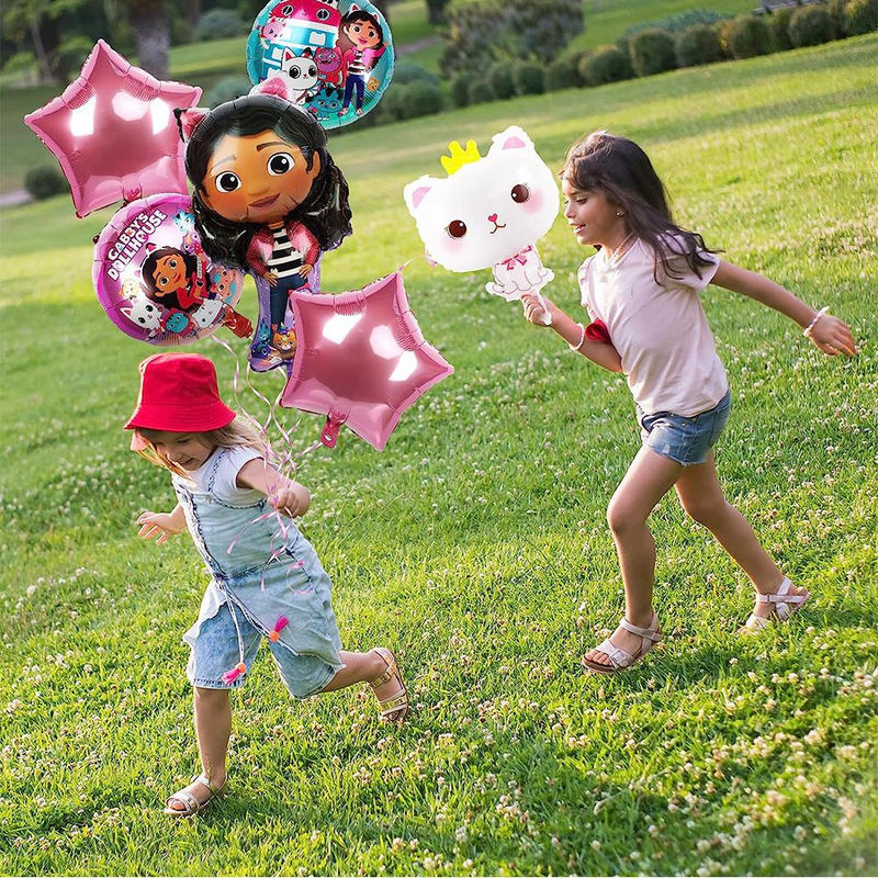 6 Stück Gabby Puppe Aluminiumfolienballons für Kindergeburtstage, mehrfarbig - Bild 2