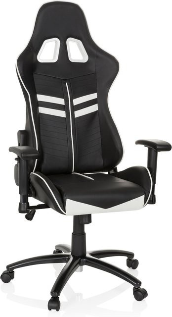 hjh OFFICE Gamingstuhl LEAGUE PRO in Schwarz aus Kunstleder mit Armlehnen und Höhenverstellung - Bild 1
