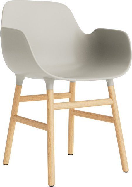 Normann Copenhagen Form Armlehnstuhl mit Holzgestell in Grey - Bild 1