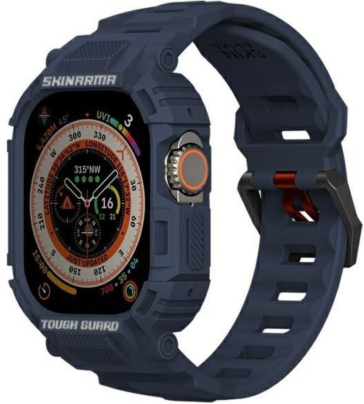 Skinarma Mecha 2in1 Armband und Hülle für Apple Watch 49mm in Marineblau/Navy - Bild 1