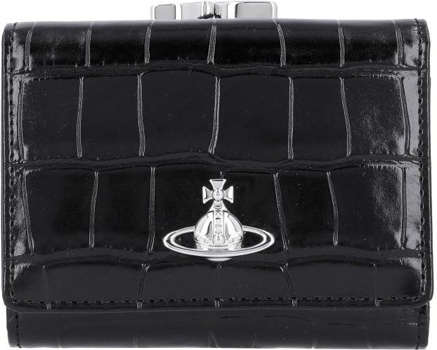Vivienne Westwood Portemonnaie, Krokodilprägung, black, Damen - Bild 1