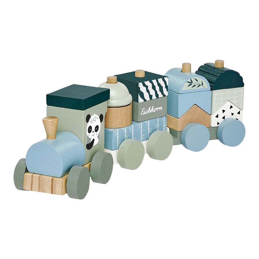 Eichhorn Panda Spielzug aus Holz 16-teiliges Set - Bild 2