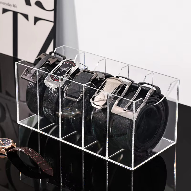 SHNGki Transparente Acryl-Aufbewahrungsbox mit Trennwänden und Gittern als Kosmetik-Organizer für deinen Schreibtisch - Bild 2