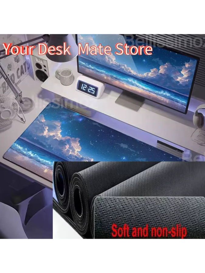 Potdemiel Mousepad Sky Cloud in Blau für Gaming und PC, B: 90 cm, T: 40 cm - Bild 4