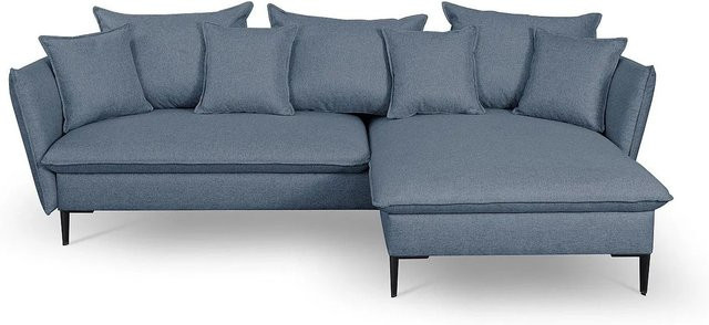 Pascal Morabito Schlafsofa Lazare in Blau mit L-Form und Stoffbezug - Bild 1