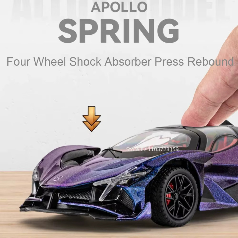 IE Supercars Apollo EVO Spielzeugmodell Sportwagen, Maßstab 1:24, mit Licht und Sound - Bild 3