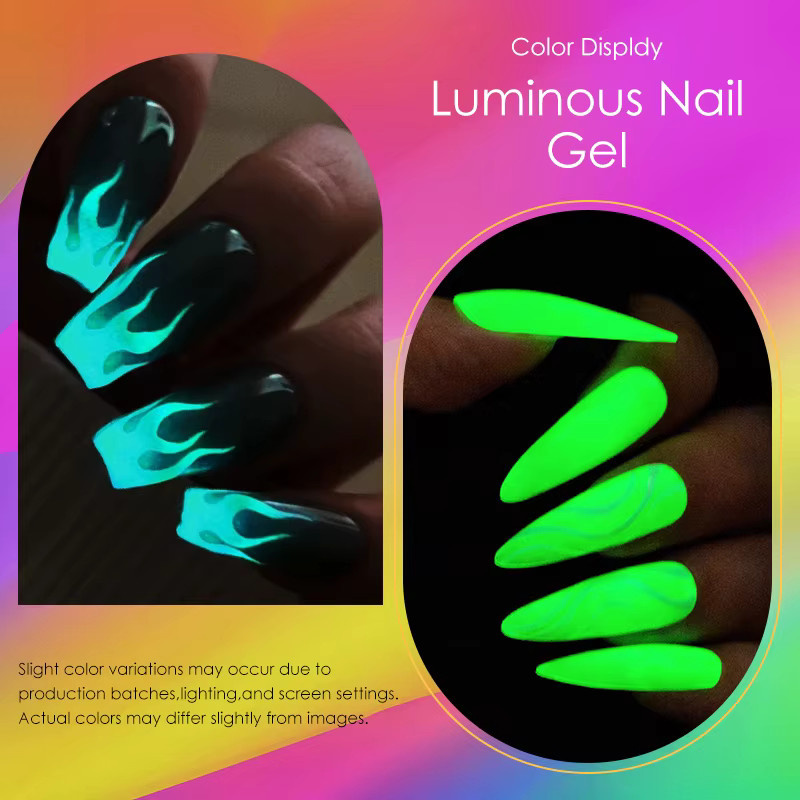 MEET ACROSS Gel-Nagellack, Neon Glow-in-the-Dark, 5 ml, Glänzend - Bild 3