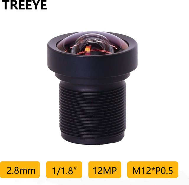 TREEYE 4K IP-Videokonferenz-Objektiv mit 12,0 Megapixel und 2,8mm M12 Objektiv in Schwarz - Bild 1