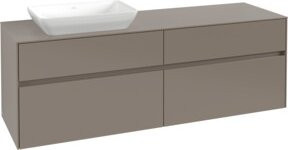 V&B Waschtischunterschrank Collaro in Graphite Grau Matt mit Waschtisch links, B/T/H: 160 x 54,8 x 50 cm - Bild 1