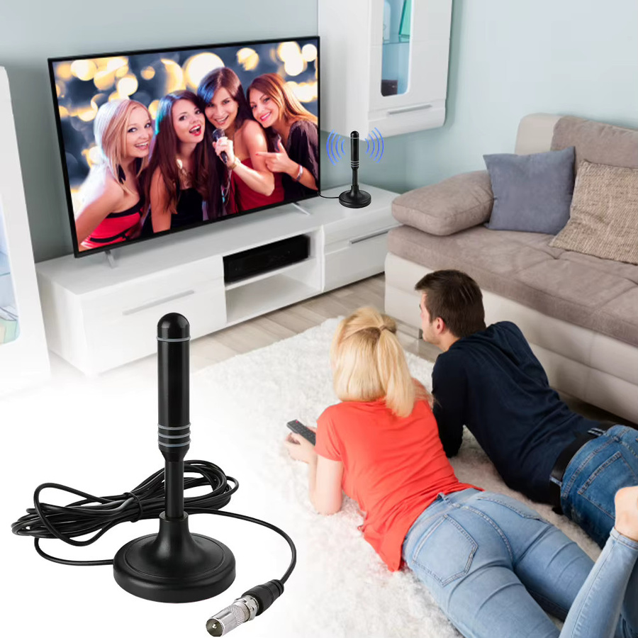 VODOOL HD Digital TV Antenne mit 37 dB Verstärkung für 4K 1080p, DVB-T2 und DAB, Schwarz - Bild 2