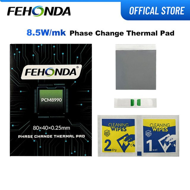 FEHONDA PCM8990 Phasenwechsel-Wärmeleitpad PTM7950 für CPU GPU PS5, Farbe: Grau, Dicke: 0,25 mm - Bild 1