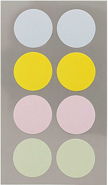 Rico Design Paper Poetry Office Sticker Punkte in Pastell, Durchmesser: 25 mm, 4 Bogen - Bild 1
