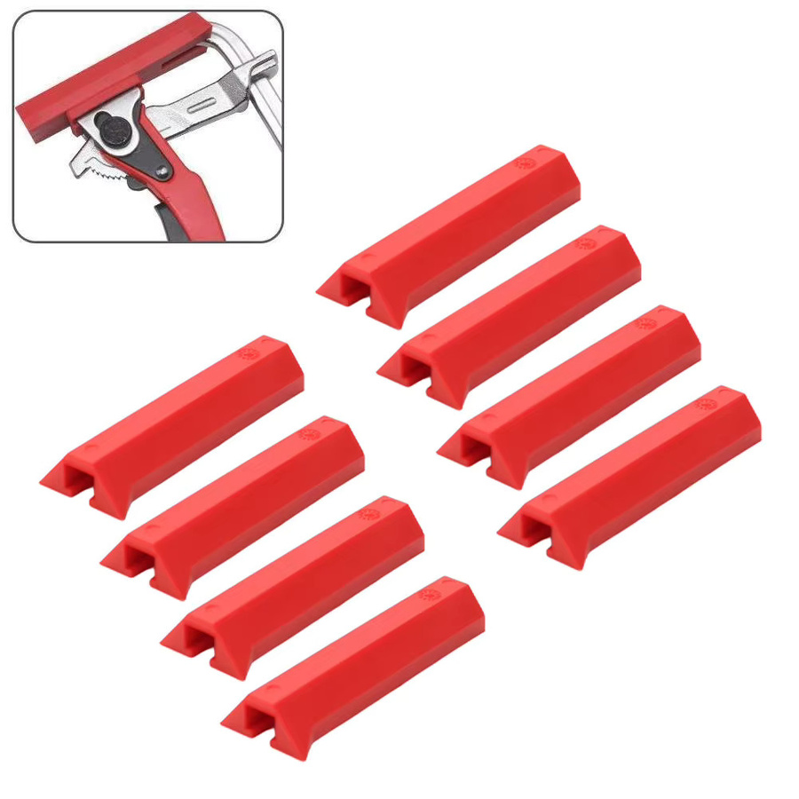 DAZZLEEX 8er Set Gummi-Schutzhüllen für Track-Klemmen in Rot, B/H/T: 10 x 3,5 x 1,6 cm - Bild 3
