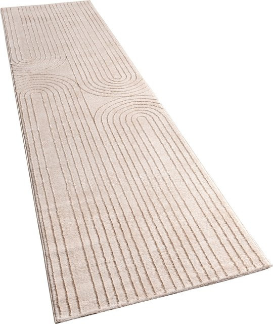 Teppich Tiana Beige Geometrisch Modern mit Hoch-Tief-Effekt B/T: 80 x 300 cm - Bild 1