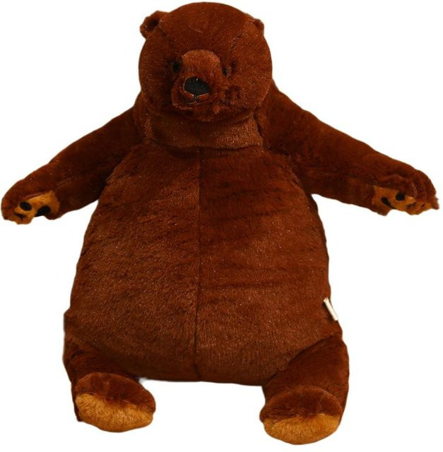 Binchi Fitness Brauner Bär Puppe Plüschtier, Schwarz Weiß, ab 14 Jahren - Bild 1