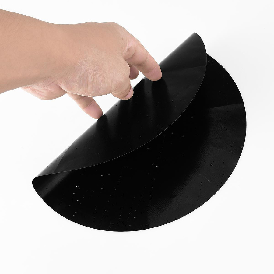 Wiederverwendbare Antihaft-Bratpfannenunterlage aus Teflonbeschichtetem Fiberglas in Schwarz, Durchmesser: 24 cm - Bild 4