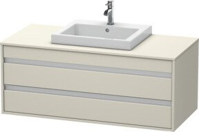 Duravit Waschtischunterschrank Ketho in Tau, beige, für Einbauwaschtisch mitt., 2 Schubladen, B/T: 120 x 55 cm - Bild 1
