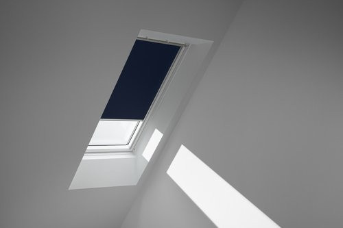 VELUX Verdunkelungsrollo aus Polyester in Dunkelblau und Silber - Bild 1