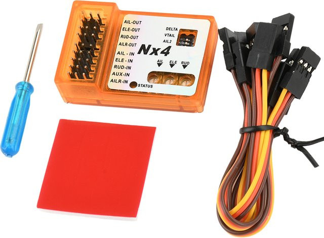diymore NX4-EVO/NX4-PRO Flight Controller mit 3D Flight Gyro Balance für Starrflügelflugzeuge in Orange - Bild 1