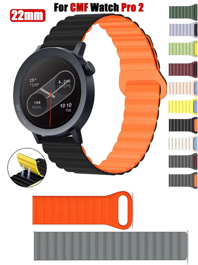 CMF by Nothing Uhrenarmband Silikon, 22 mm, Schwarz, Unisex - Bild 6