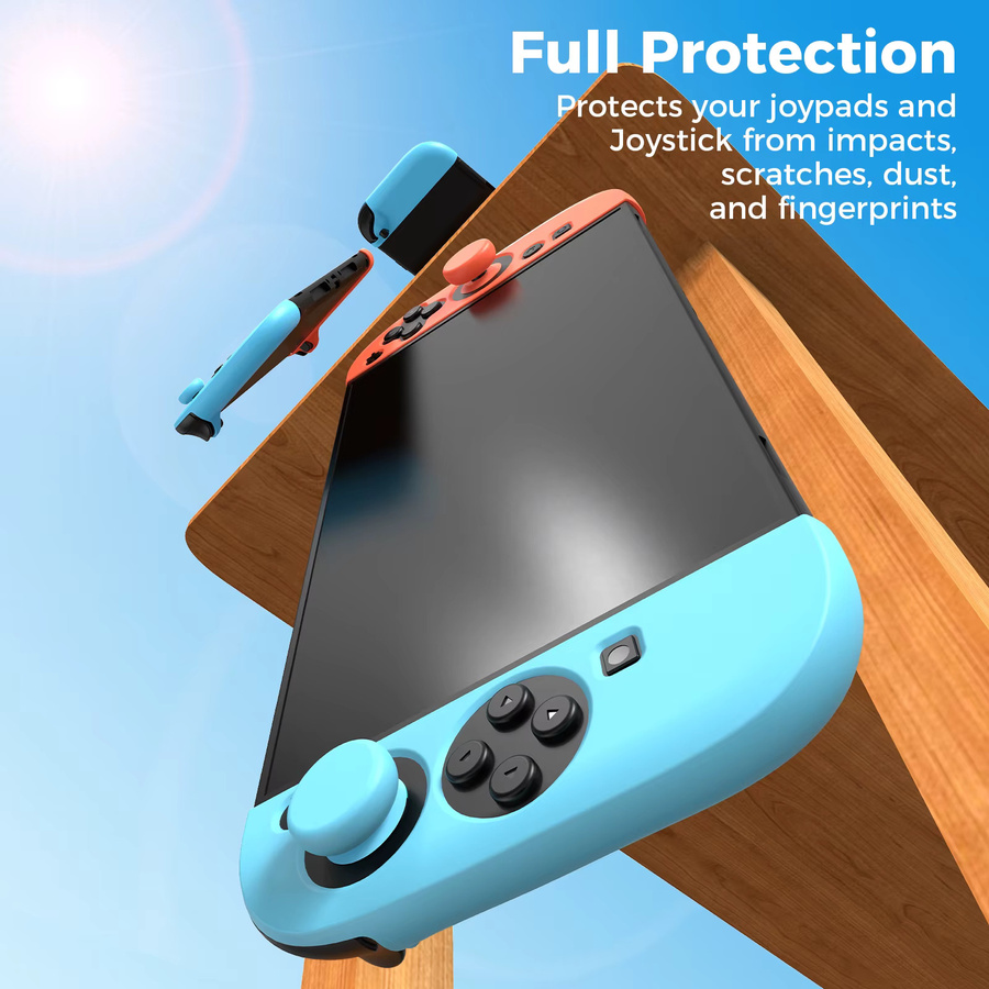 IINE Silikon-Schutzhülle für Nintendo Switch 2 Joypad in Rot, Blau oder Mehrfarbig - Bild 3