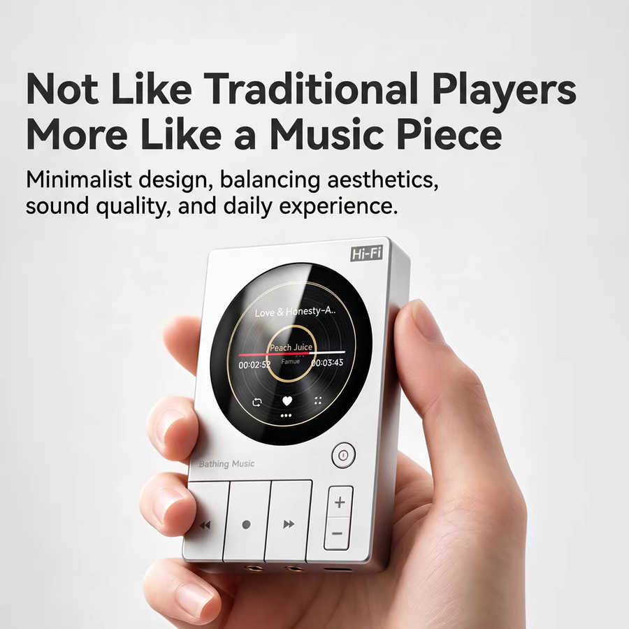 Famue Hi-Fi Audio MP3-Player in Silber mit DSD256-Wiedergabe, ESS9018 Chip und 32GB Speicher für FLAC, APE und WAV - Bild 2