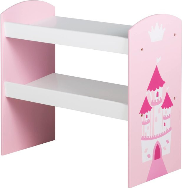 Roba Spielregal Krone für Kinderzimmer in Pink und Weiß mit Rückwand - Bild 1