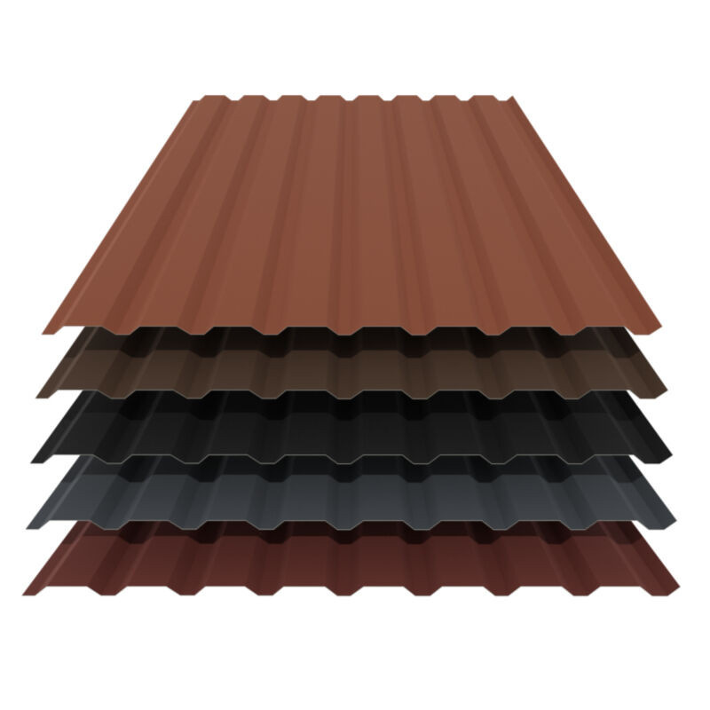 Trapezblech 20/138 Wand aus Stahl von Friedrich von Lien AG in Braun mit 35 µm Mattpolyester-Beschichtung und 0,50 mm Materialstärke - Bild 1