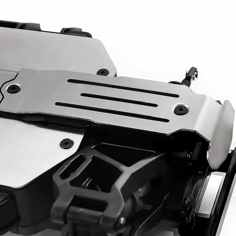 Traxxas Edelstahl-Chassis-Schutzplatte Unterfahrschutz, Grau, Metall - Bild 2