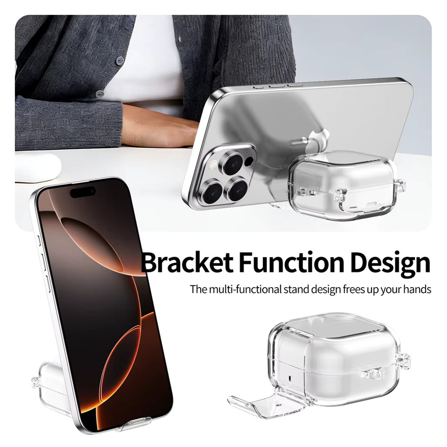 Stoßfeste Schutzhülle mit Scharnierhalterung für Samsung Galaxy Buds 4 Pro in Bunt und Lila - Bild 2