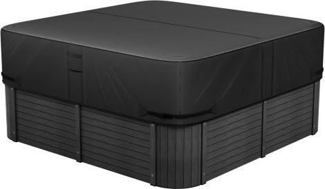 VEVOR Outdoor Hot Tub Cover, quadratische Spa Abdeckung aus wetterfestem 600D Oxford Stoff, wasserdicht und reißfest, Schwarz, B/T/H: 228,5 x 228,5 x 50,8 cm - Bild 1